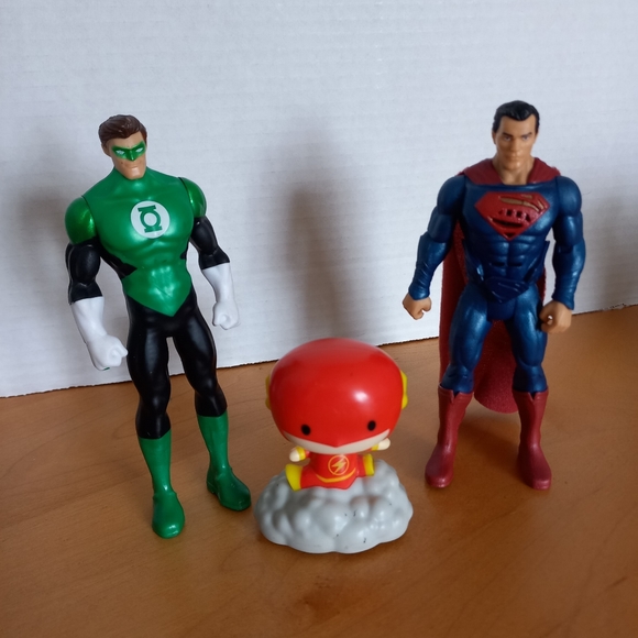 DC comics toy bundle 10 pieces see photos superman green lantern flash batman - Picture 10 of 13
